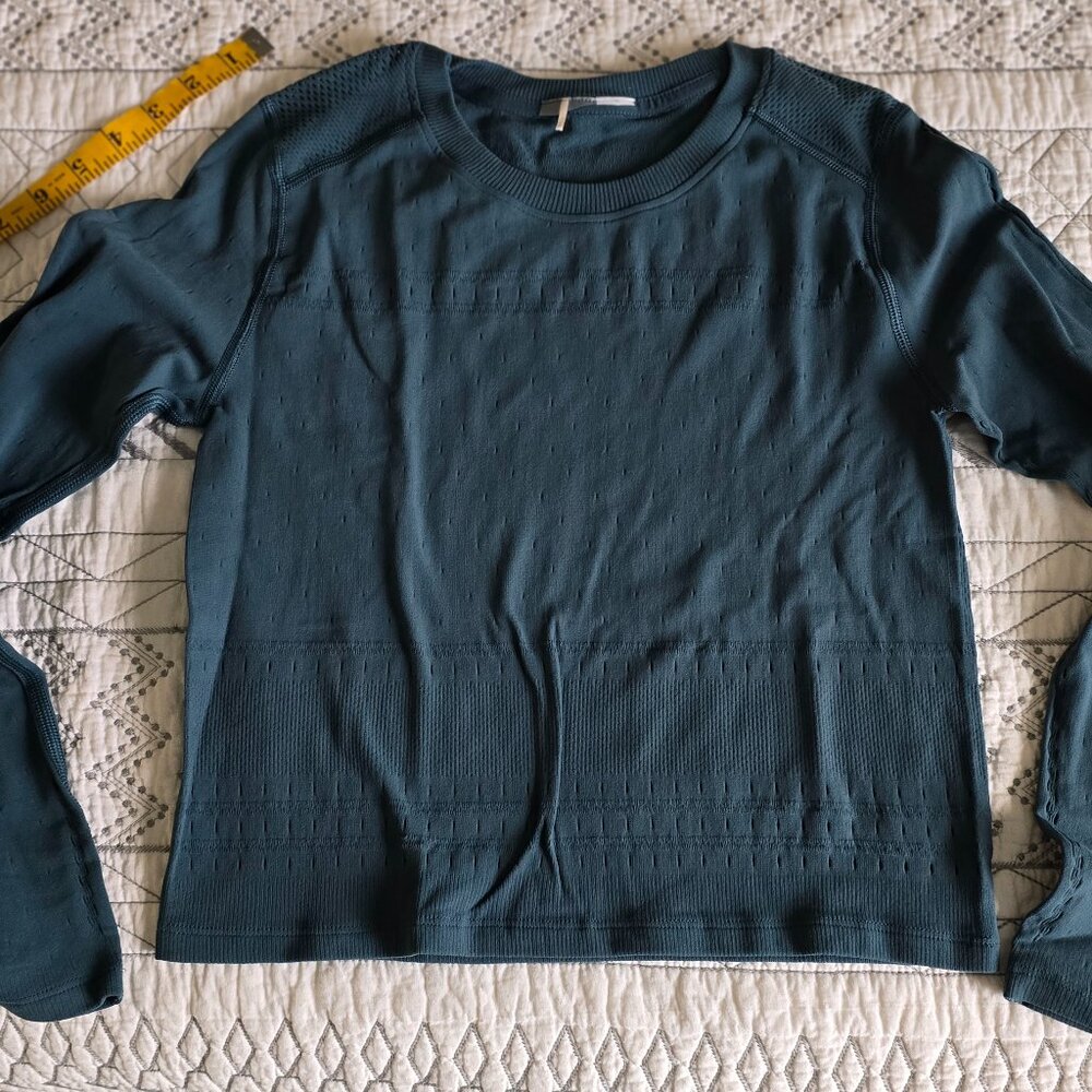 FP Movement by Free People Long Sleeve Seamless Crew in Teal